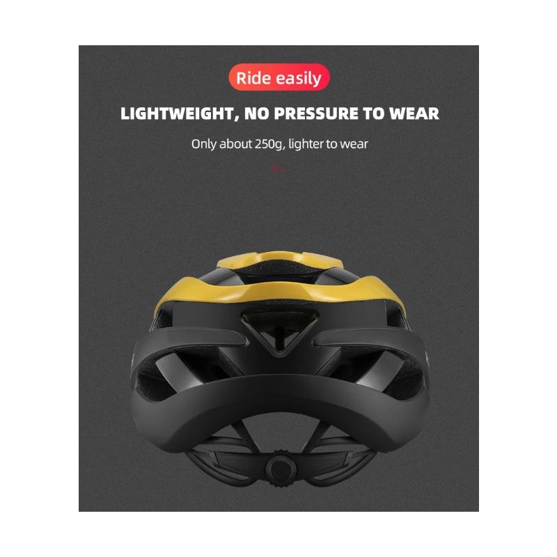 ROCKBROS Sykkelhjelm Ultralett Landeveissykkelhjelm MTB Hjelm Sikkerhetsutstyr Komfortabel Sykling Hjelm