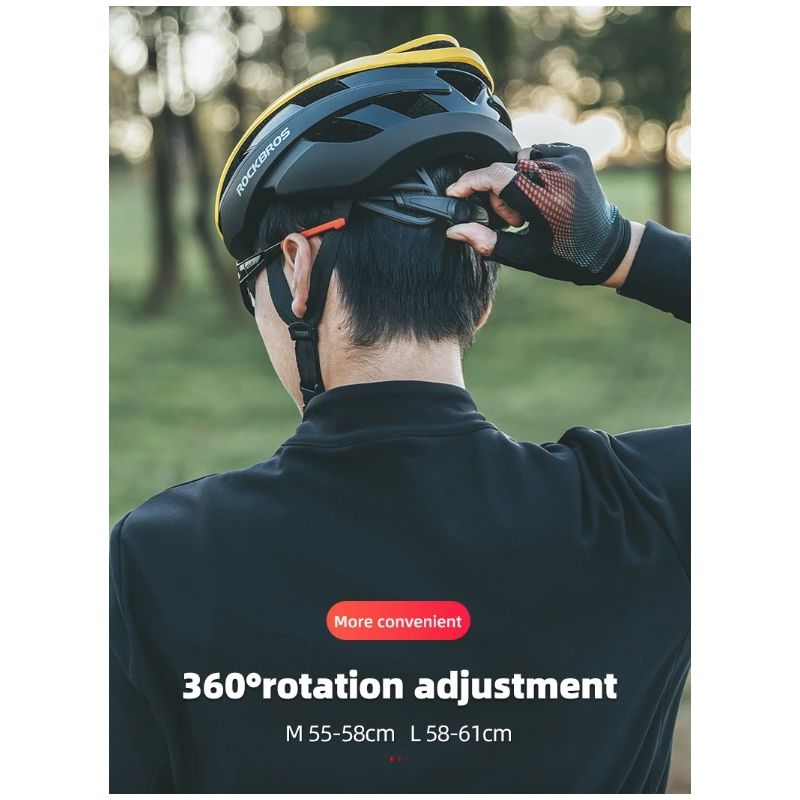 ROCKBROS Sykkelhjelm Ultralett Landeveissykkelhjelm MTB Hjelm Sikkerhetsutstyr Komfortabel Sykling Hjelm