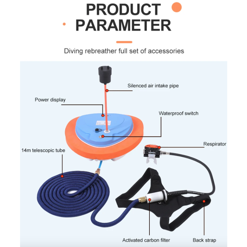 Dykkerventilator Z270 Z500 bærbart snorklingutstyr med dykkesikkerhet oppladbar pusteregulator CE-sertifisert
