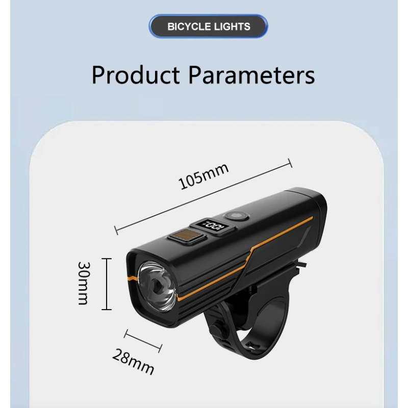 B9 Sykkellykt Type-C | Kraftig MTB/Landevei Frontlykt | Sykkelsikkerhet