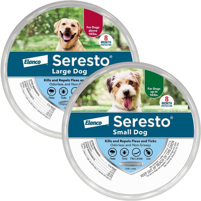 Seresto Large Dog Vet-anbefalt loppe- og flåttbehandling og forebyggingshalsbånd 8 måneders beskyttelse