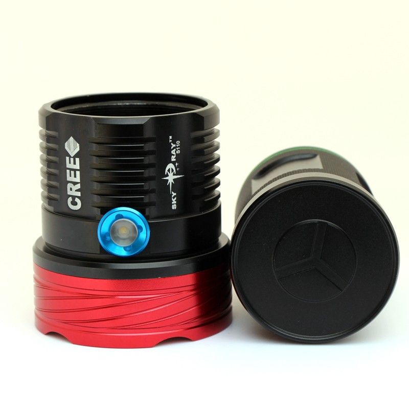 Kraftig Sky Ray S110 LED lommelykt 10000 lumen utendørs profesjonell bruk vanntett 6061T aluminiumslegering