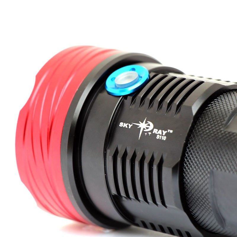 Kraftig Sky Ray S110 LED lommelykt 10000 lumen utendørs profesjonell bruk vanntett 6061T aluminiumslegering