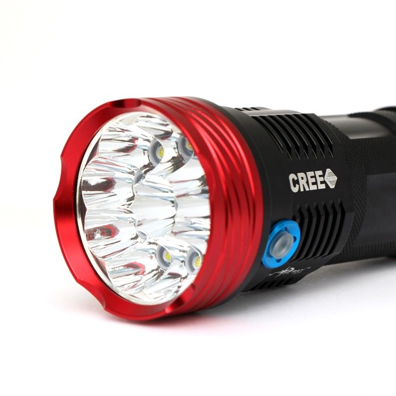 Kraftig Sky Ray S110 LED lommelykt 10000 lumen utendørs profesjonell bruk vanntett 6061T aluminiumslegering