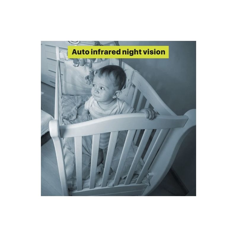 SM650 babycall med kamera 5 tommers skjerm nattsyn lydvarsling for foreldres sikkerhet og privatliv