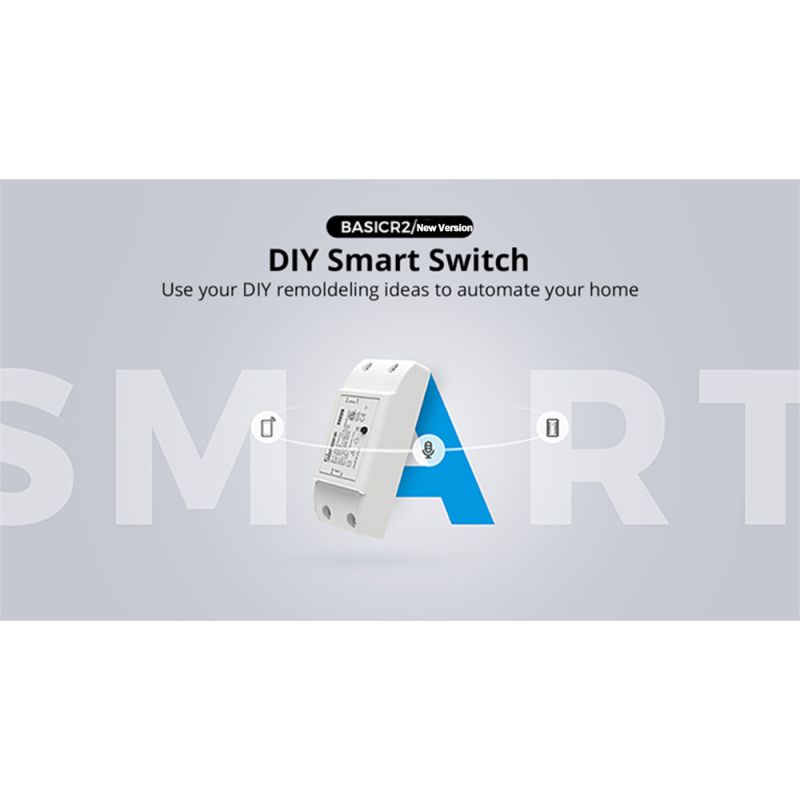 SONOFF Basic R2 Wifi brytermodul universell smart lyskontroll med Alexa Google Assistant eWeLink app
