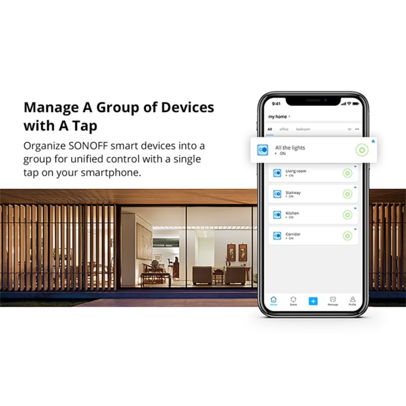 SONOFF Basic R2 Wifi brytermodul universell smart lyskontroll med Alexa Google Assistant eWeLink app