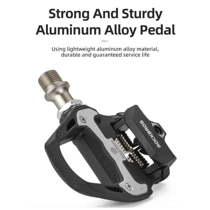 ROCKBROS SPD-SL ultralett aluminiumslegering sykkelpedaler selvlåsende høy ytelse landeveissykkelpedaler