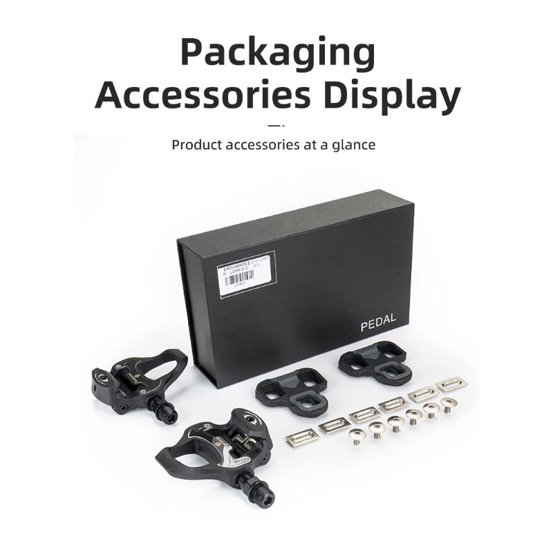 ROCKBROS SPD-SL ultralett aluminiumslegering sykkelpedaler selvlåsende høy ytelse landeveissykkelpedaler