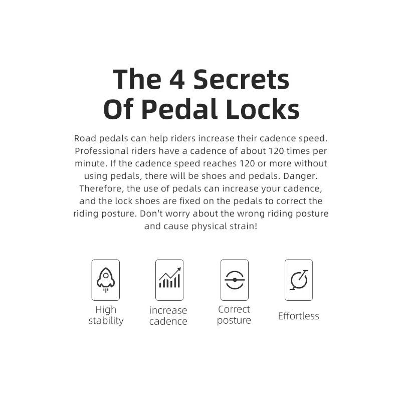 ROCKBROS SPD-SL ultralett aluminiumslegering sykkelpedaler selvlåsende høy ytelse landeveissykkelpedaler