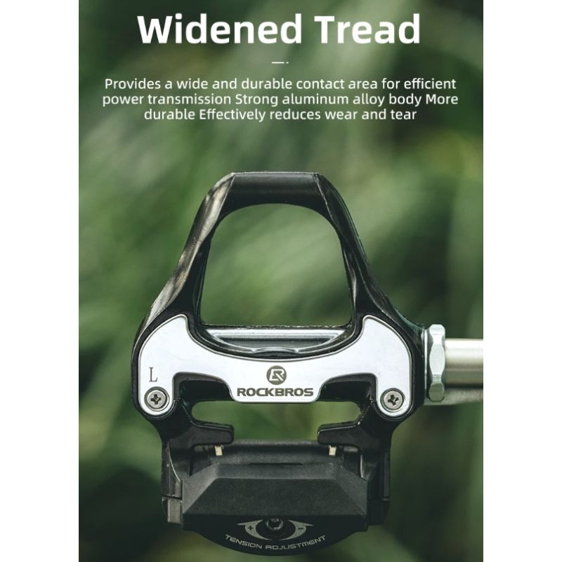 ROCKBROS SPD-SL ultralett aluminiumslegering sykkelpedaler selvlåsende høy ytelse landeveissykkelpedaler