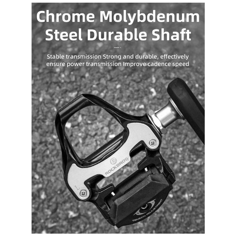 ROCKBROS SPD-SL ultralett aluminiumslegering sykkelpedaler selvlåsende høy ytelse landeveissykkelpedaler