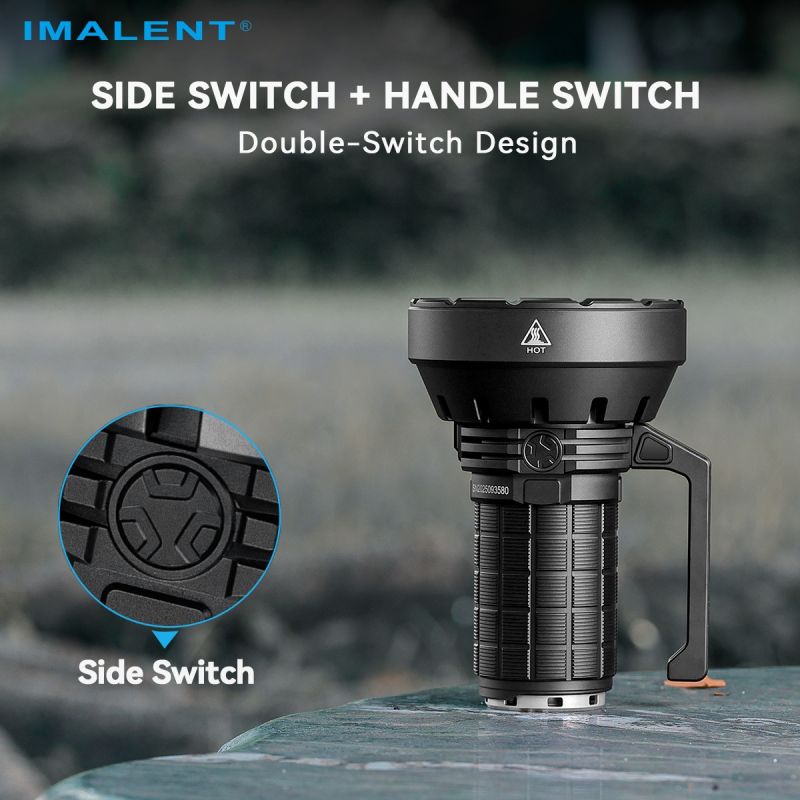 IMALENT SR16: 55000 Lumen Lommelykt – 1715m Lang Rekkevidde. Profesjonell, Oppladbar LED-lommelykt.