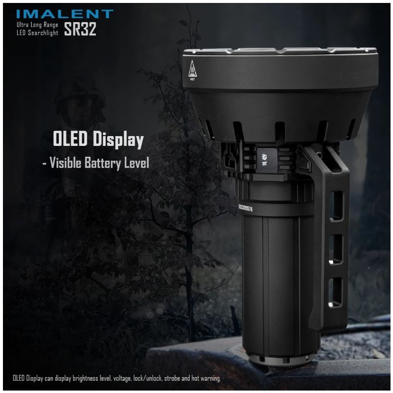 IMALENT SR32 Kraftig lommelykt 120000 lumens Utendørs belysning Nødsituasjon verktøy Slitesterk design