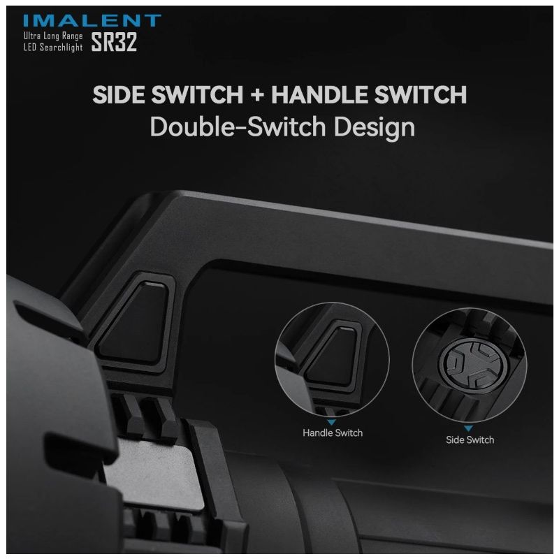IMALENT SR32 Kraftig lommelykt 120000 lumens Utendørs belysning Nødsituasjon verktøy Slitesterk design