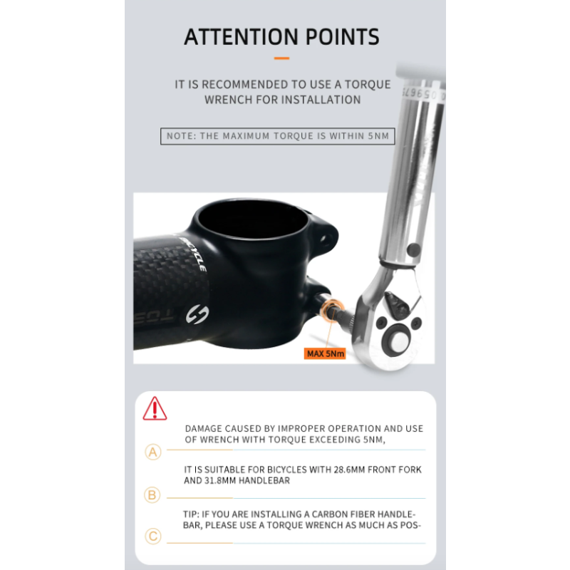 TOSEEK MTB sykkelstyrstamme lettvekt karbon aluminium justerbar vinkel 28.6mm 31.8mm sykkeltilbehør