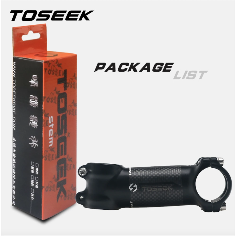 TOSEEK MTB sykkelstyrstamme lettvekt karbon aluminium justerbar vinkel 28.6mm 31.8mm sykkeltilbehør