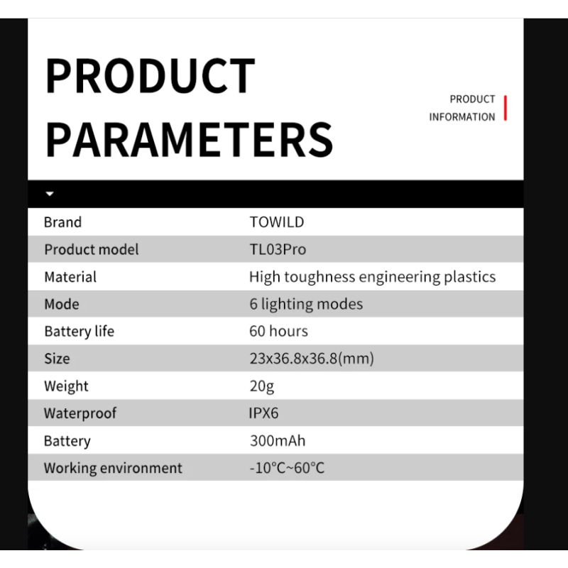 TOWILD TL03Pro sykkelbaklys med smart bremsesensor syvfarget pusteblits oppladbart for sykkelsynlighet