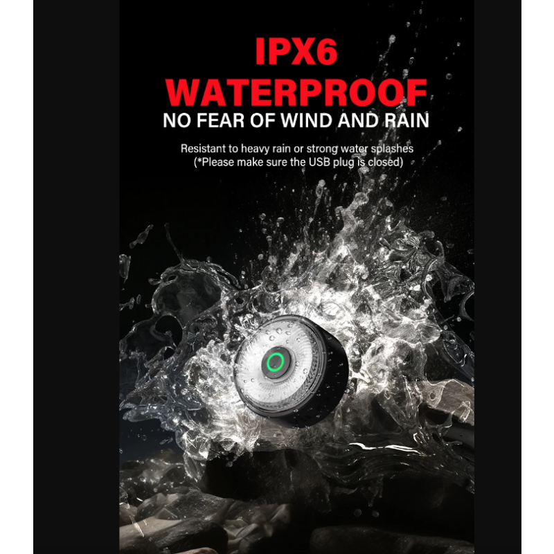 TOWILD TL03Pro sykkelbaklys med smart bremsesensor syvfarget pusteblits oppladbart for sykkelsynlighet