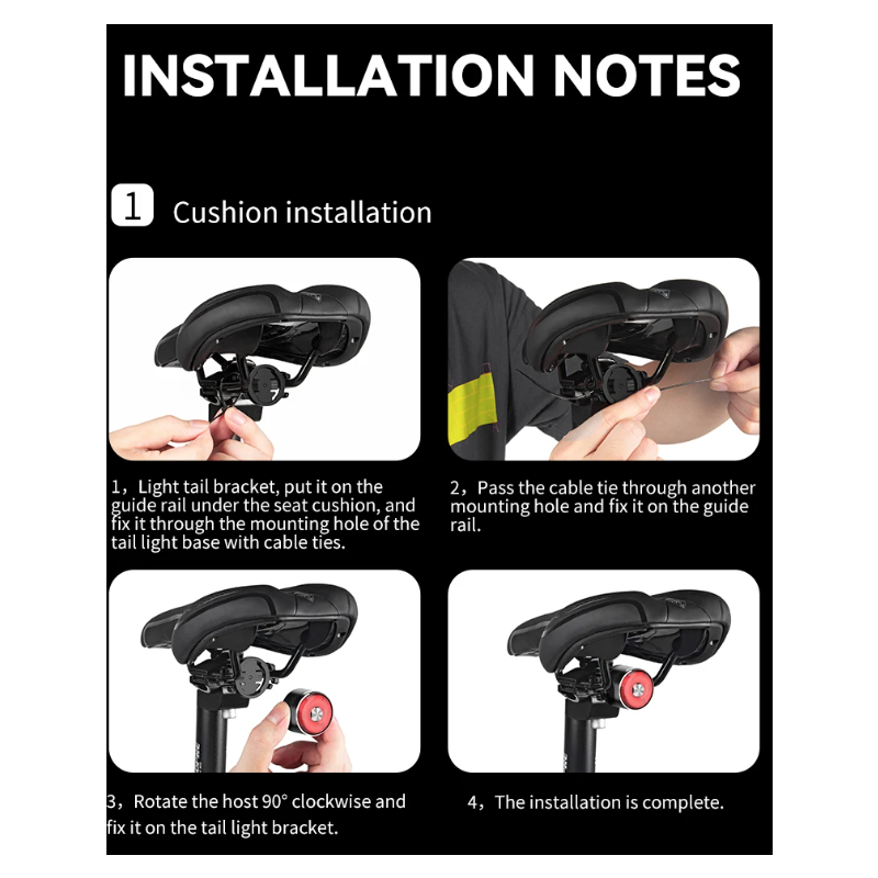 TOWILD TL05 baklys sykkellys med smart autobremsesensor IPX6 vanntett USB lading sykkeltilbehør 100t batteri