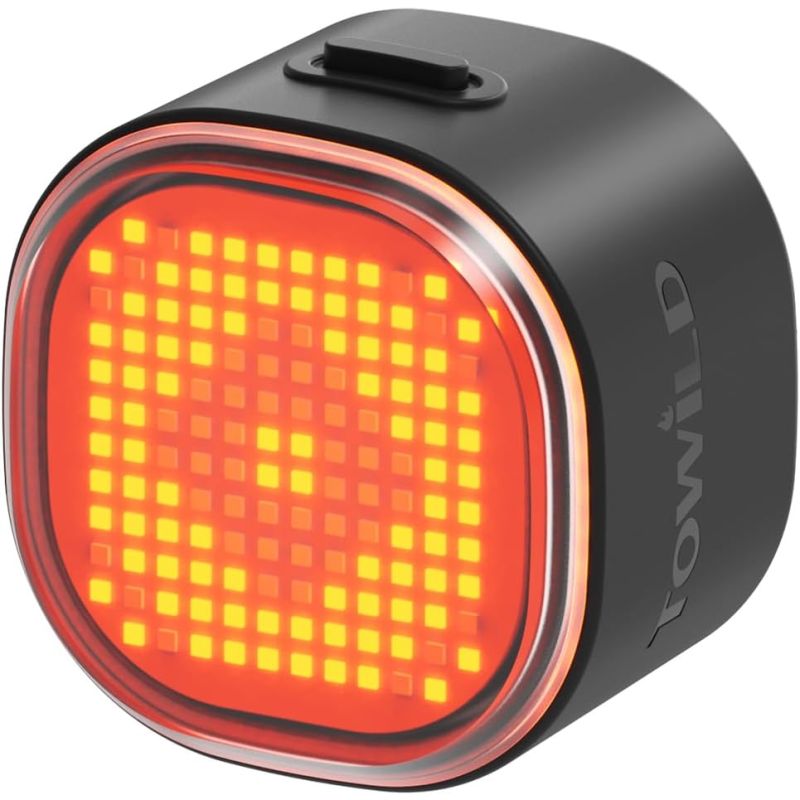 TOWILD TL08 Sykkel Baklys | Tilpassbare Mønstre, Fullfarge & Bremsesensor | USB-C Oppladbar & Vanntett IPX6