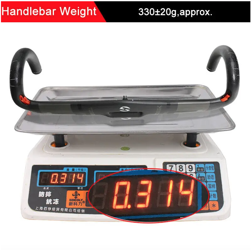 TOSEEK Fullkarbonstyre 400mm 420mm 440mm lett karbonstyre med intern kabelføring for landeveissykkel