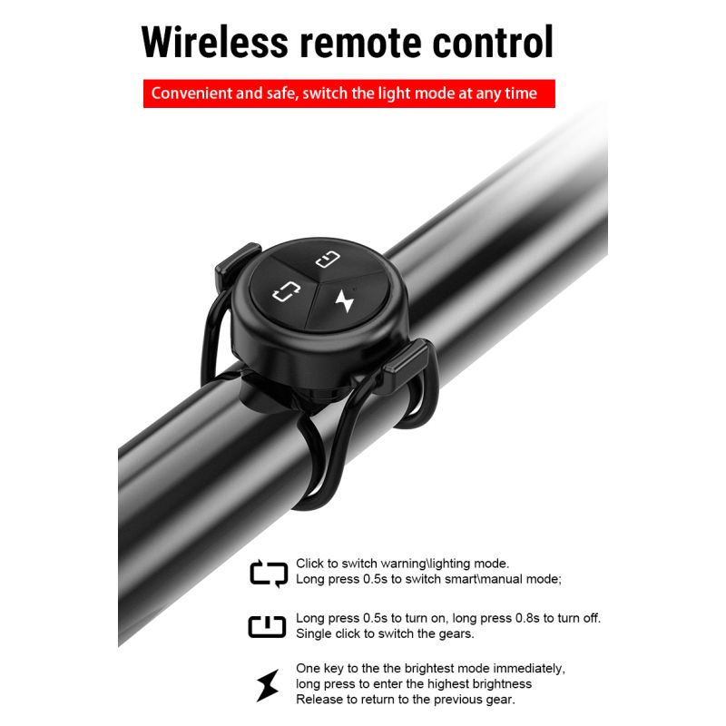 TOWILD CL1200 1200 Lumen lyssterkt sykkellys USB oppladbar frontlampe vanntett sykkeltilbehør for nattsykling