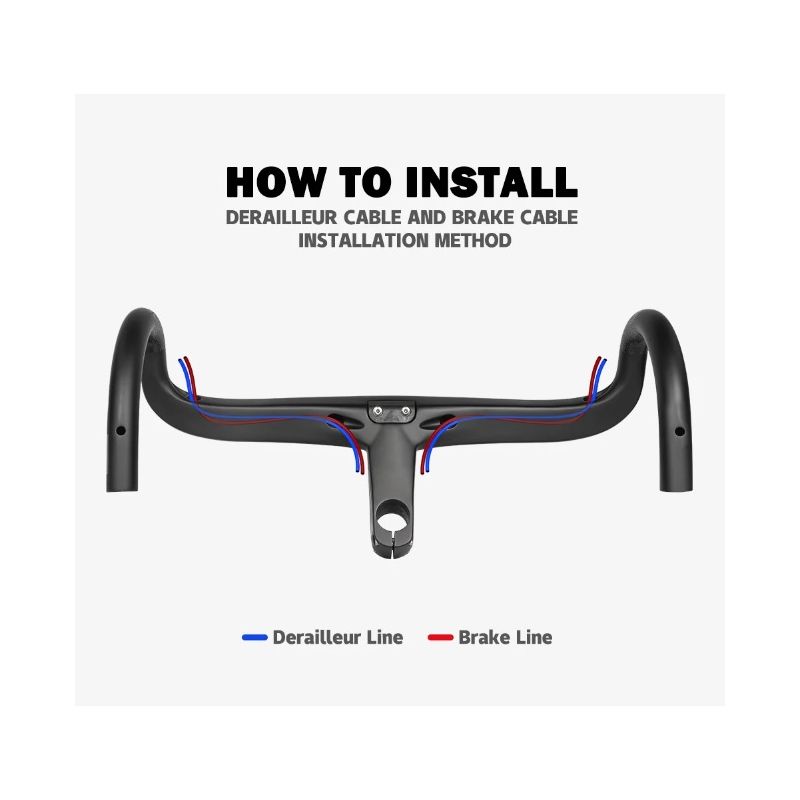 TOSEEK TR5500 landeveissykkel med hel karbonfiberstamme og ultralette sykkeldeler matt svart finish