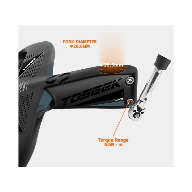 TOSEEK TR5500 landeveissykkel med hel karbonfiberstamme og ultralette sykkeldeler matt svart finish