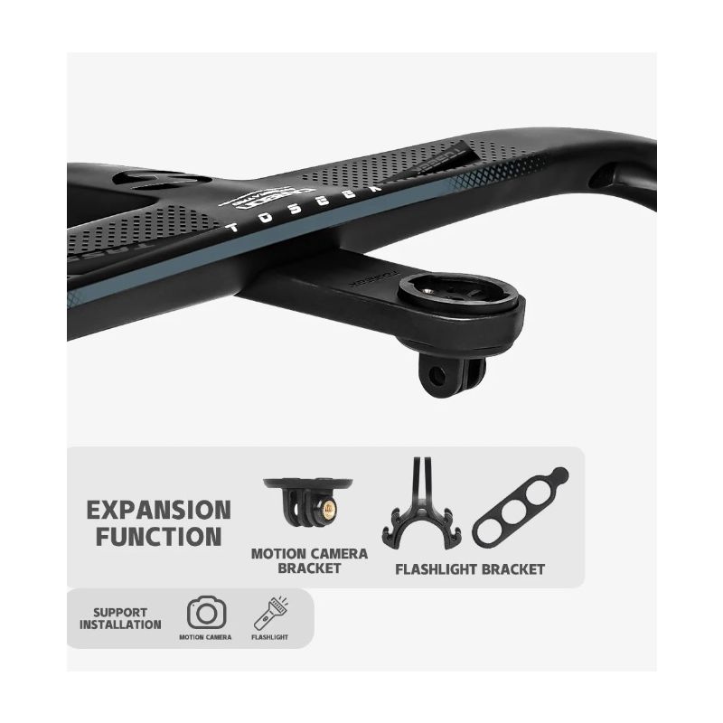 TOSEEK TR5500 landeveissykkel med hel karbonfiberstamme og ultralette sykkeldeler matt svart finish