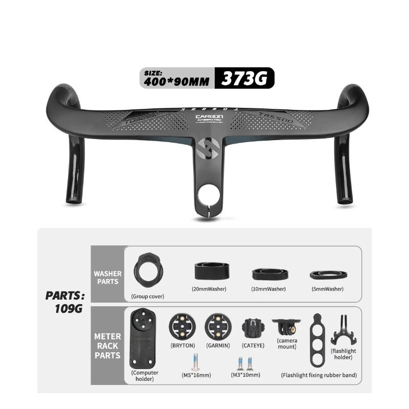 TOSEEK TR5500 landeveissykkel med hel karbonfiberstamme og ultralette sykkeldeler matt svart finish