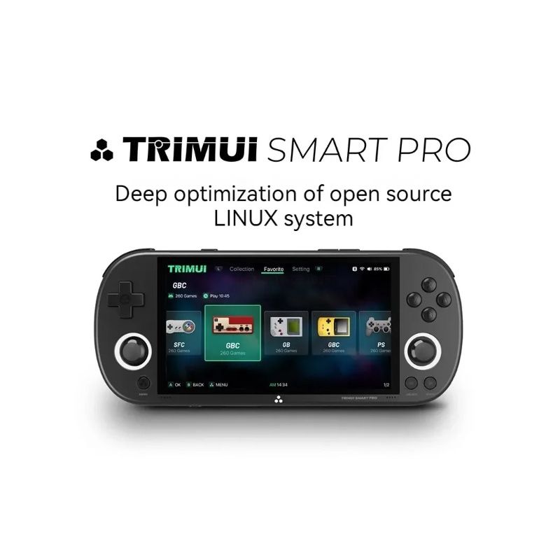 Trimui Smart Pro Vintage håndholdt spillkonsoll Retro Arcade 4,96 tommer HD IPS-skjerm Kompakt design