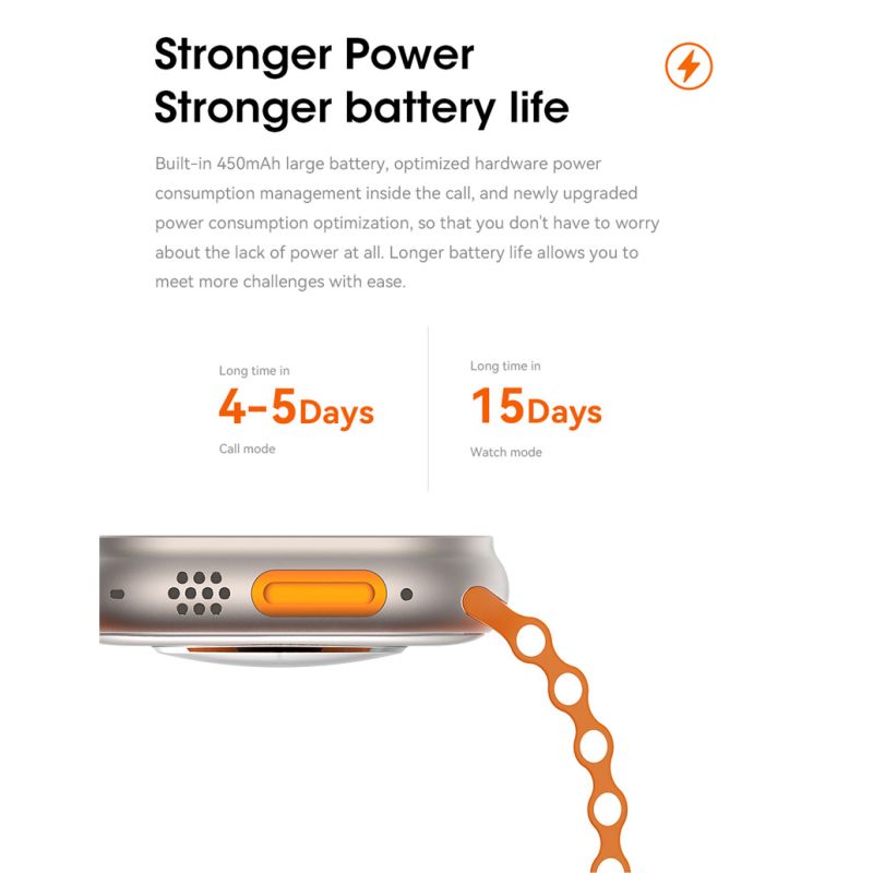 Smartklokke Ultra 9 49mm | Bluetooth, GPS, NFC & Puls | Vanntett IP68 Sportsklokke med Norsk Språk