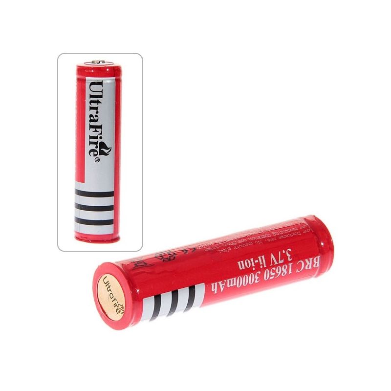 UltraFire 18650 3.7V 3000mAh beskyttet Li-ion batteri for lommelykter bærbar elektronikk høy-drain enheter