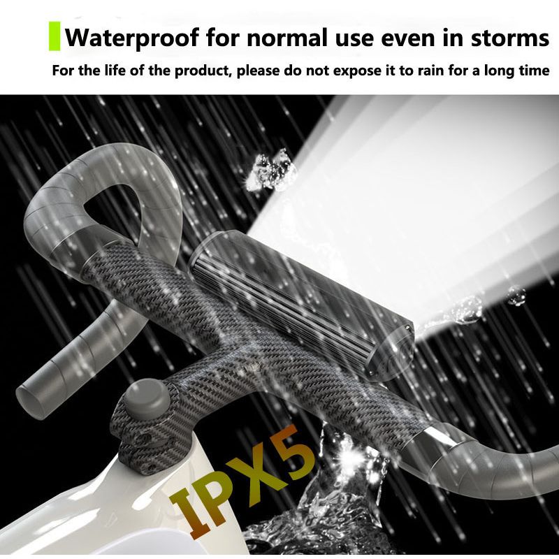 Sykkellys Front LED 5200 lumen med USB type-C lading vanntett og justerbare lysmoduser for sykkelsikkerhet