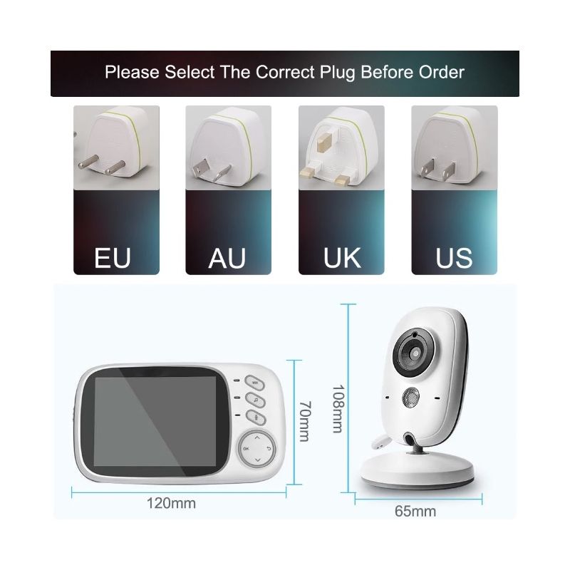 VB603 Video Baby Monitor med toveis lyd infrarødt nattsyn 2.4G teknologi for trygg barneovervåking