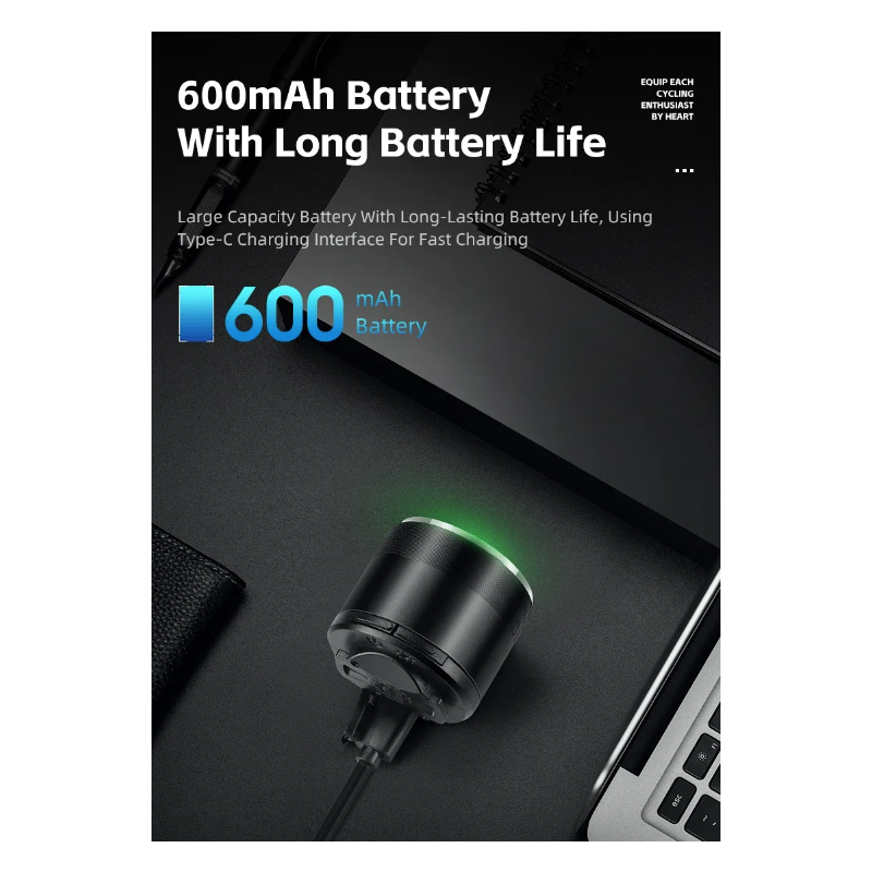 Mangesidig sykkelbaklykt med oppladbart smart bremselys trådløs fjernkontroll retningslys og fargerik blits