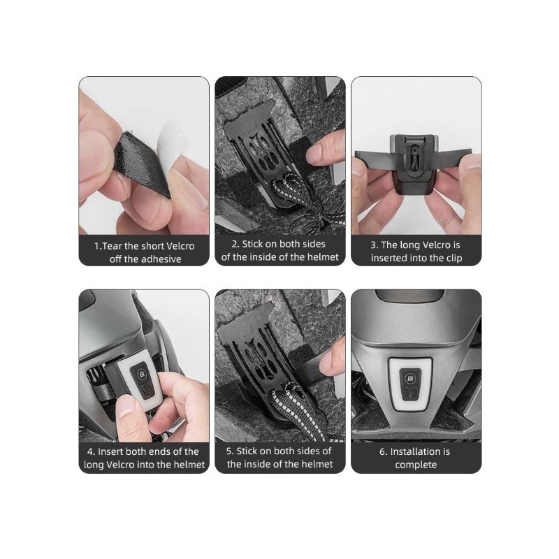 ROCKBROS Sykkelhjelm med Sykkel LED-lys Ultralett Design for Synlighet og Komfortabel Sykkelsikkerhet