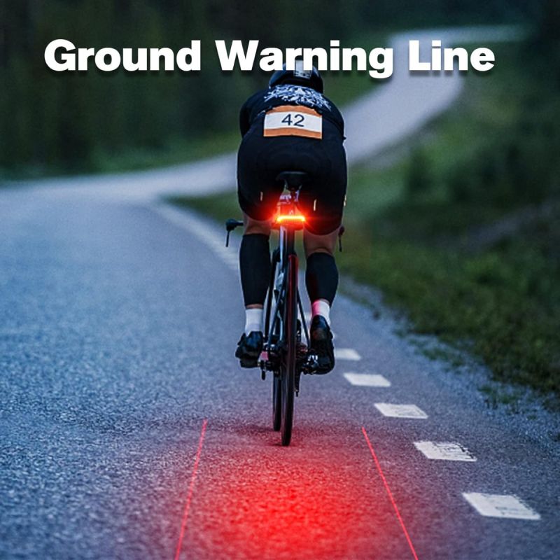 Meilan X5 Smart Sykkel Baklys m/ Blinklys. Automatisk Bremselys, Trådløs Fjernkontroll & USB Oppladbart.