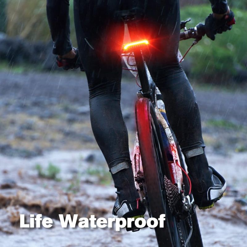 Meilan X5 Smart Sykkel Baklys m/ Blinklys. Automatisk Bremselys, Trådløs Fjernkontroll & USB Oppladbart.