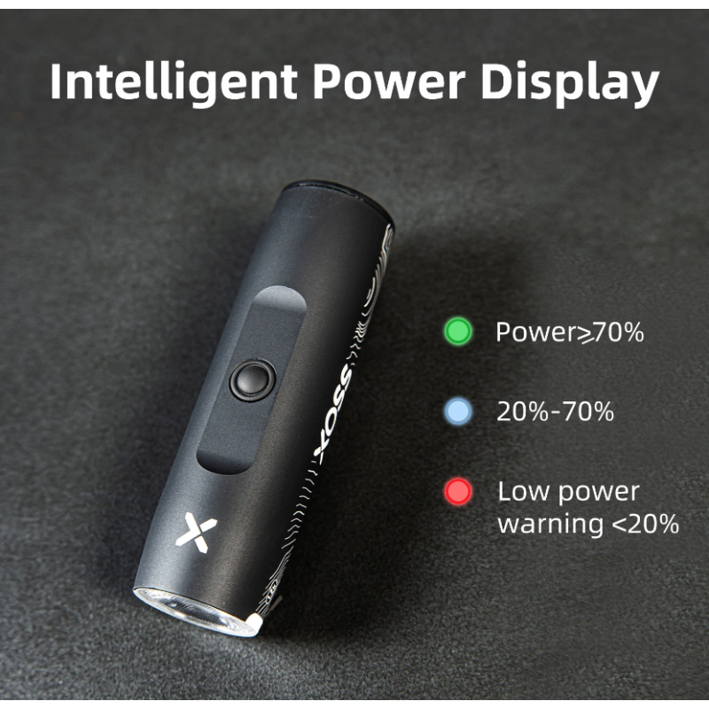 XOSS XL-1200 Sykkellykt 1200 Lumen Oppladbar Vanntett Type-C Lading Perfekt Sykkeltilbehør for Nattkjøring