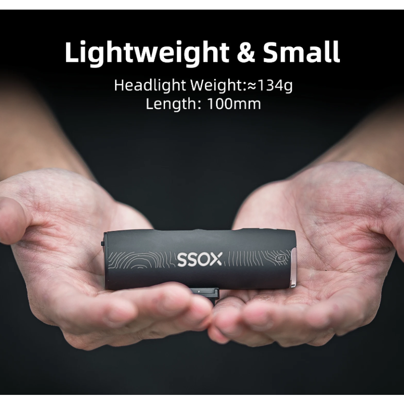 XOSS XL-1200 Sykkellykt 1200 Lumen Oppladbar Vanntett Type-C Lading Perfekt Sykkeltilbehør for Nattkjøring