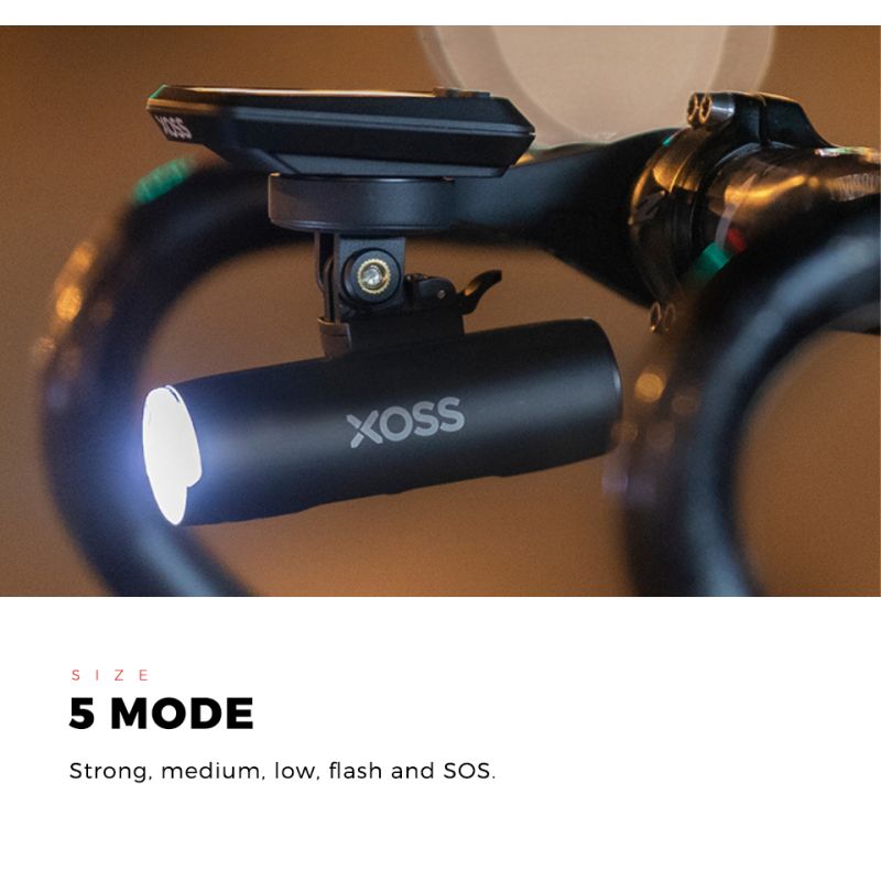 XOSS XL-400 Sykkellykt 400 Lumen USB Oppladbar Hovedlykt Vanntett MTB Lykt for Sykkelsikkerhet Og Synlighet