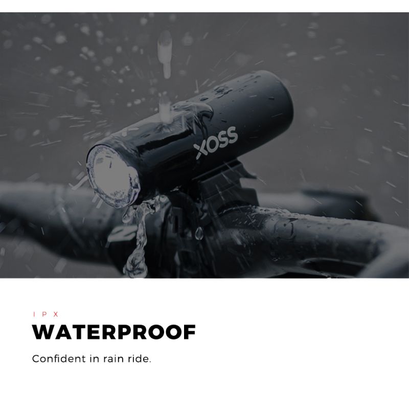 XOSS XL-400 Sykkellykt 400 Lumen USB Oppladbar Hovedlykt Vanntett MTB Lykt for Sykkelsikkerhet Og Synlighet