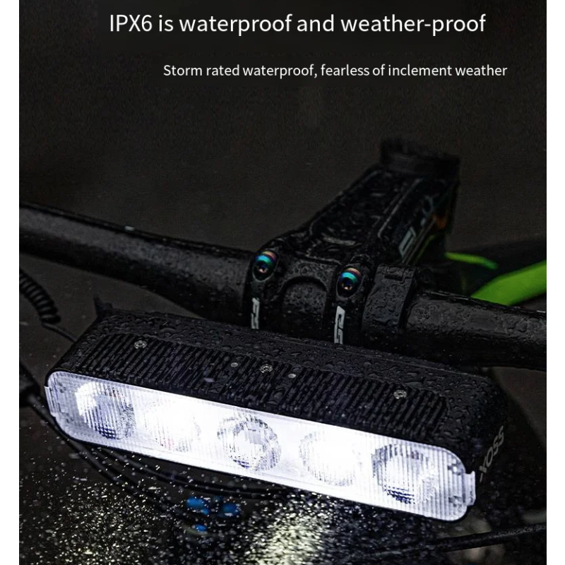 XOSS XL3000 sykkellys 3000 lumen hovedlykt vanntett TypeC oppladbar sykkelfrontlampe for økt synlighet sikkerhet