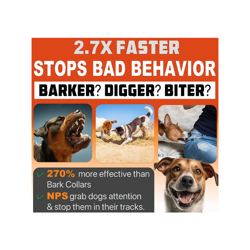 Kjæledyrhundavviser Oppladbar Ultralyd Hundetreningsenhet med LED Lommelykt for Smertefri Hundetrening