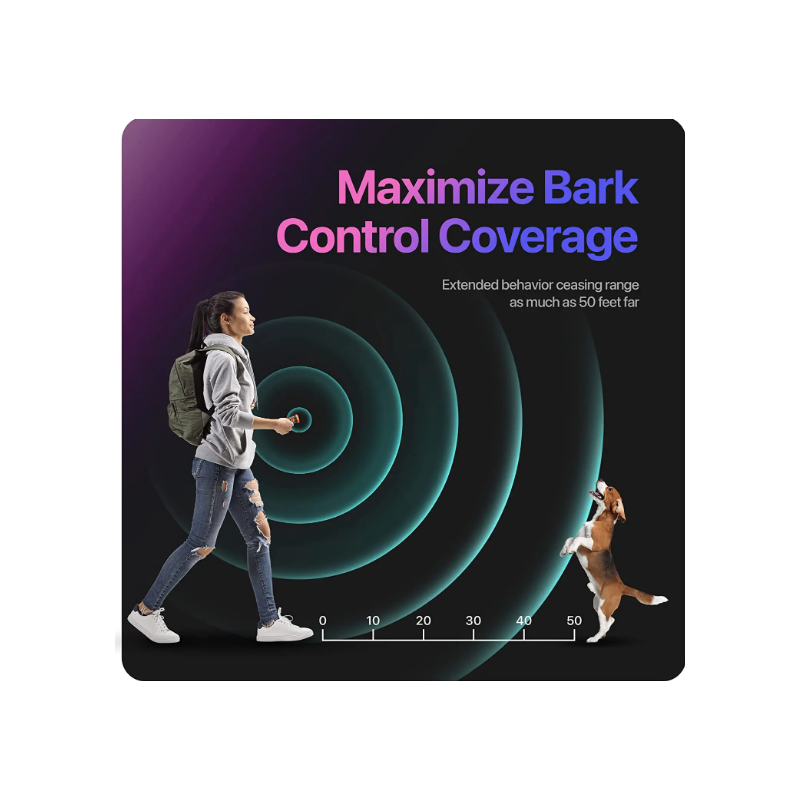 Kjæledyrhundavviser Oppladbar Ultralyd Hundetreningsenhet med LED Lommelykt for Smertefri Hundetrening