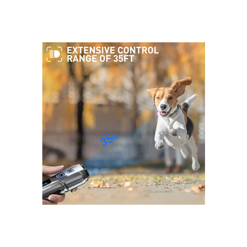 Ultrasonisk Hundavviser LED-Lommelykt Anti Bjeffing Høyeffekts Hundetrening for Sikker Atferdskorrigering