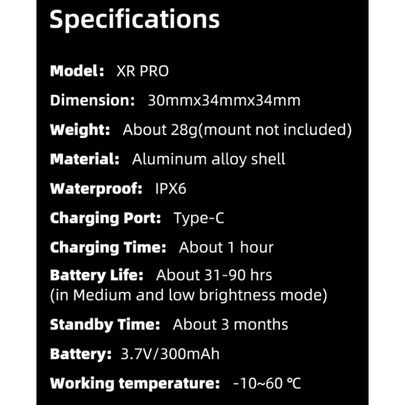 XOSS XR Pro sykkelbaklys med smart auto bremsesensing USB-lading vanntett og holdbart sykkeltilbehør