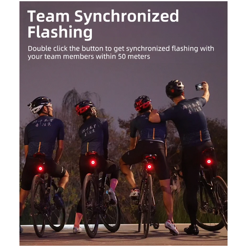 XOSS XR Pro sykkelbaklys med smart auto bremsesensing USB-lading vanntett og holdbart sykkeltilbehør